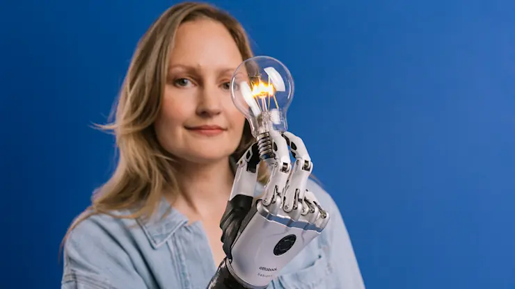 Bebionic Arm Labeled Ottobock | NHS multi-grip prosthetic hand policy