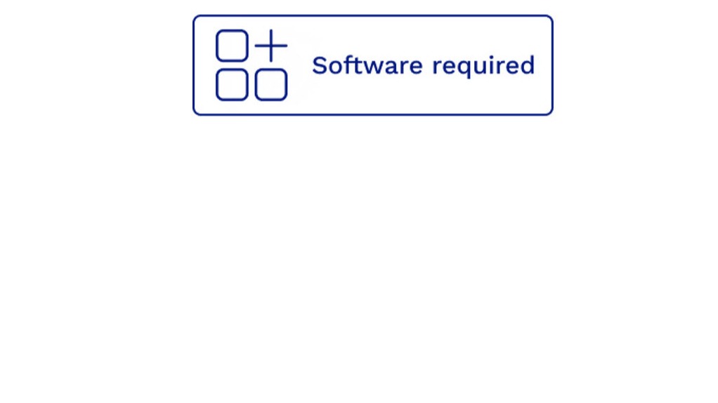 Product requires software.