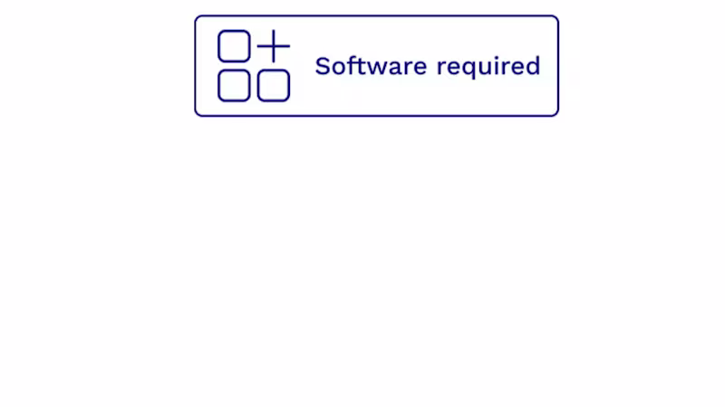 Product requires software.
