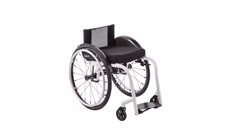 Ottobock Zenit CLT wheelchair cropped in front of a white background