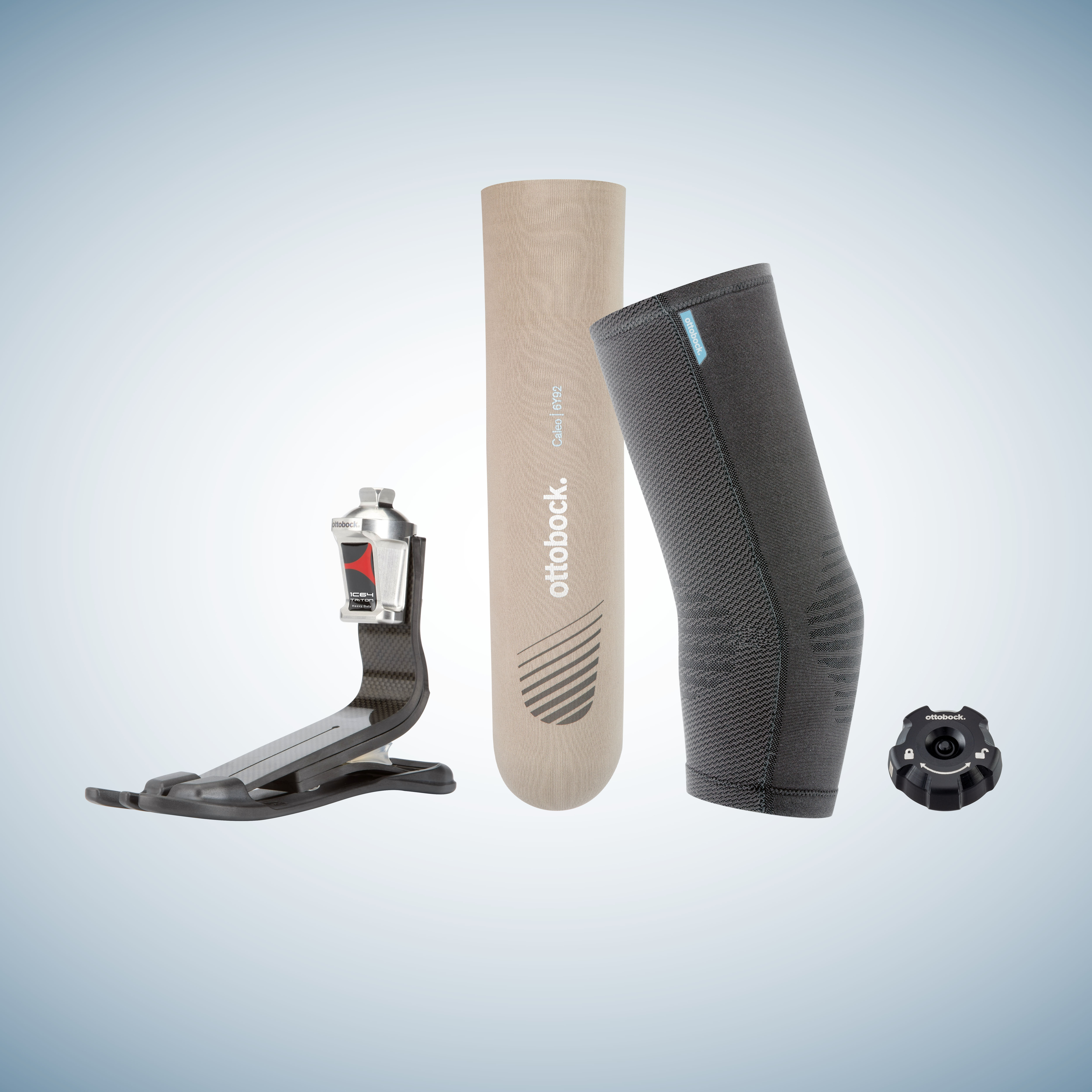 Ottobock Triton Heavy Duty prosthetic foot with Caleo liner.