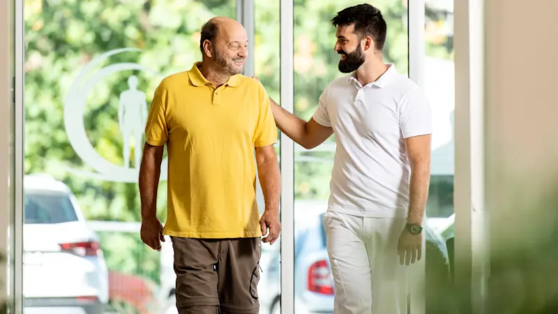Patient enters patient care center
