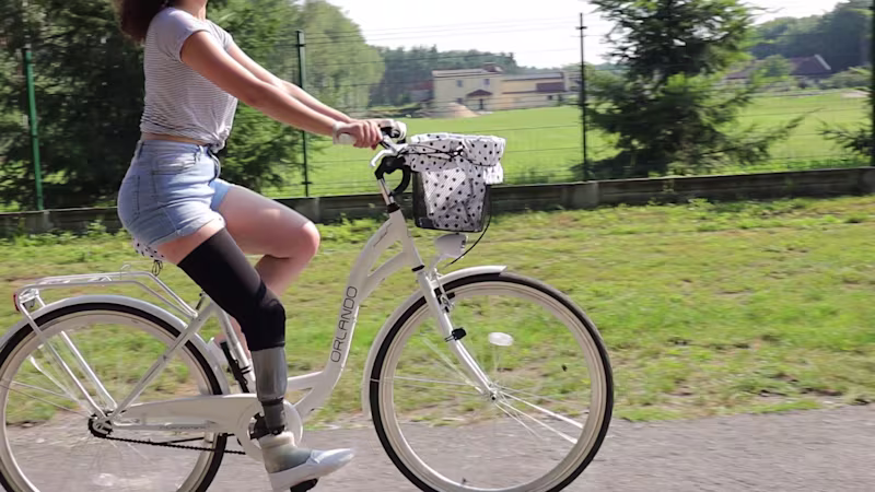 Jazda na rowerze w protezie stopy Meridium