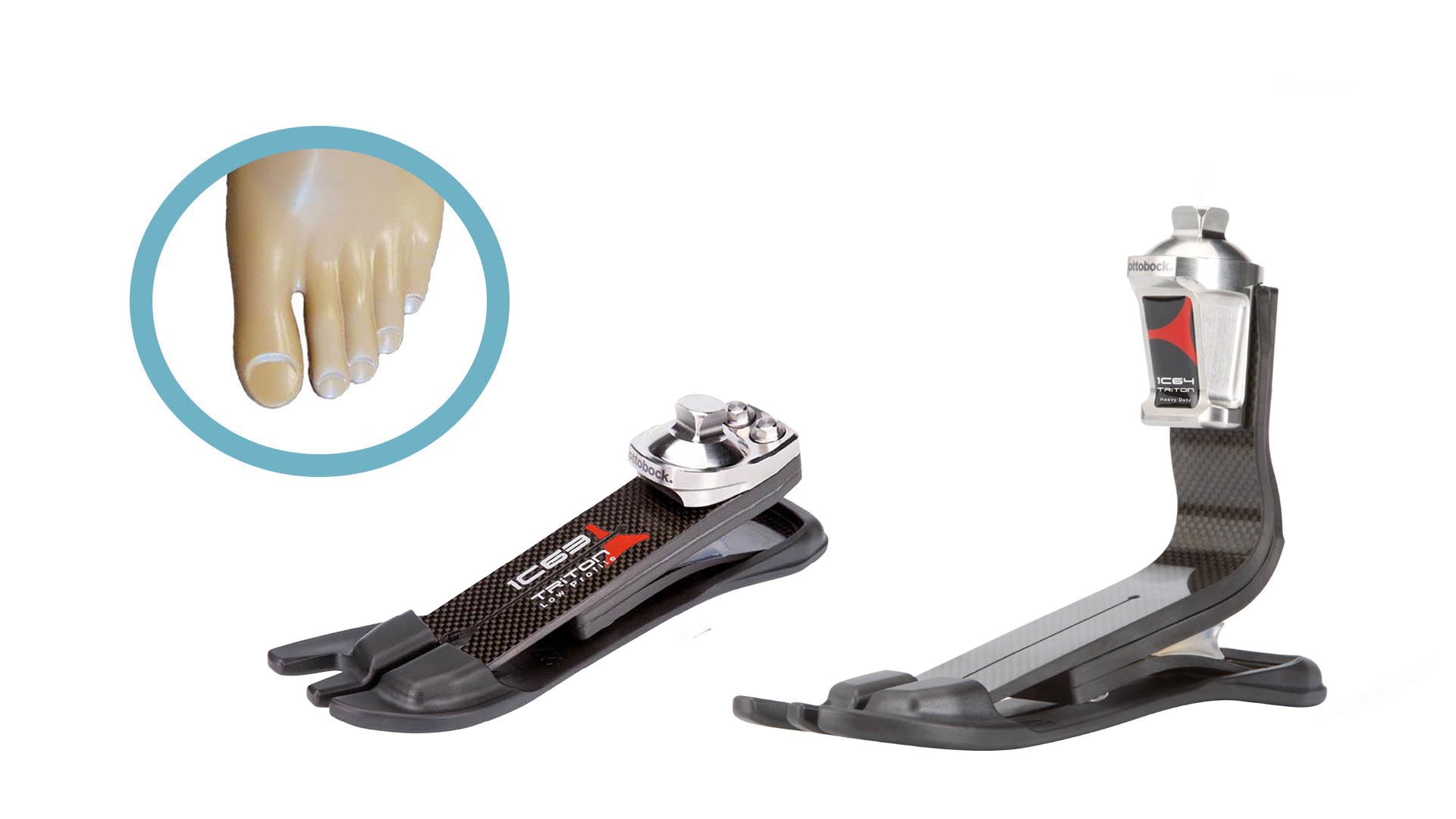 義足足部 トリトン高活動ユーザー向けカーボン足部 走行まで可能1C61/1C62/1C63/1C64/1C68