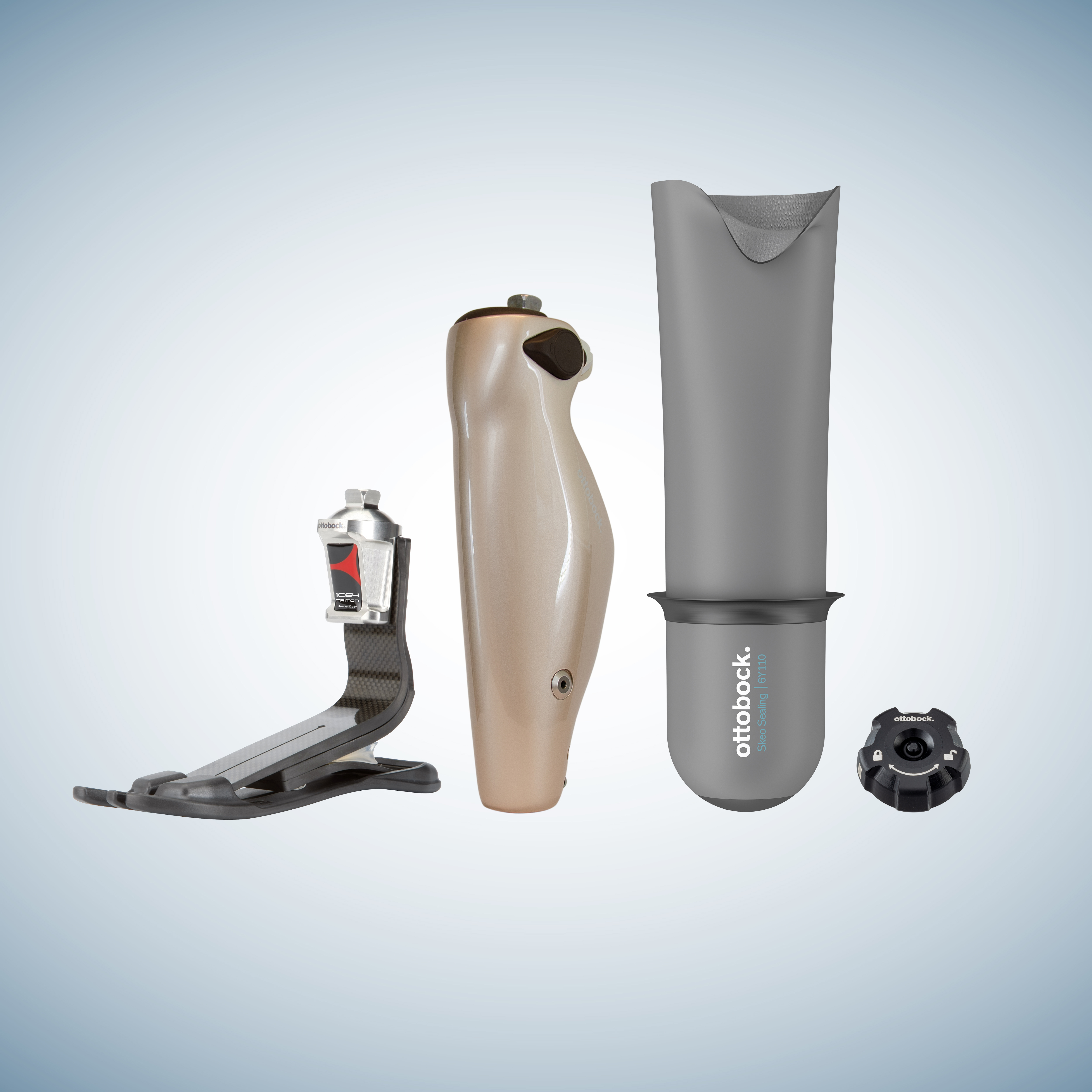 Ottobock Triton Heavy Duty foot with C-Leg 4 knee and Skeo Sealing liner.