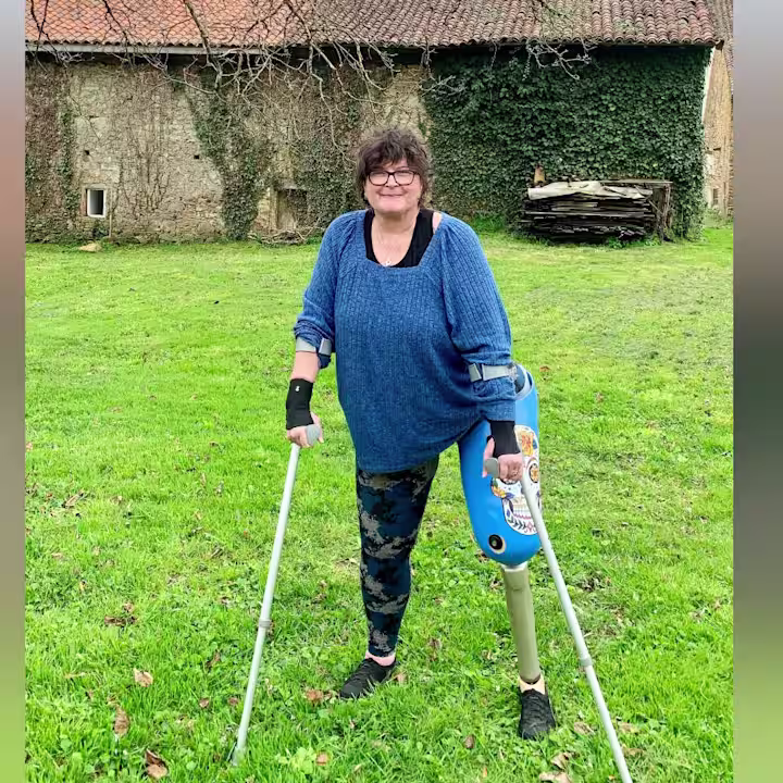 Kenevo MPK user Jay standing in front of her house in France