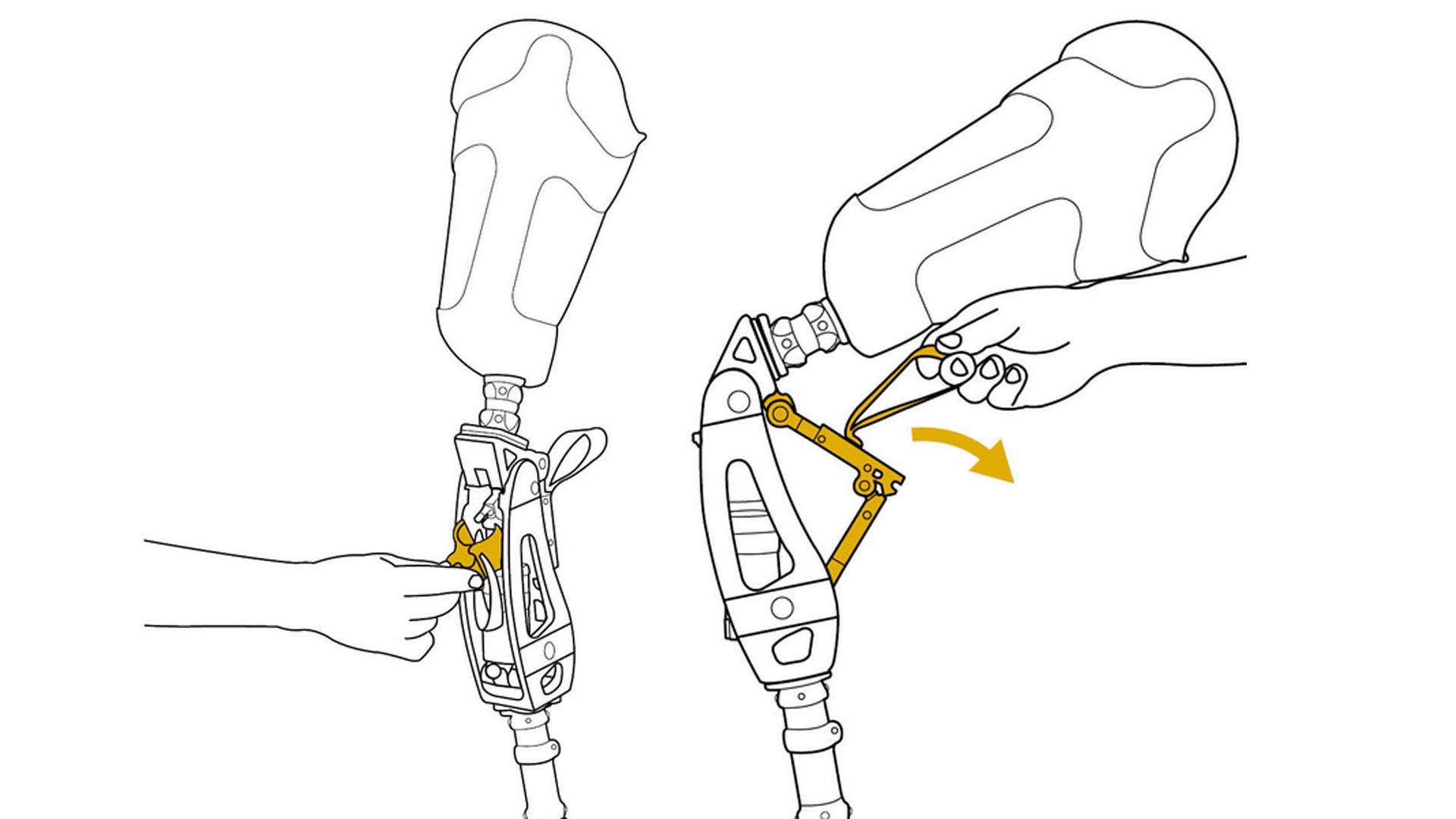 スポーツ義足 プロカーヴ 3R2膝 ロック/アンロック