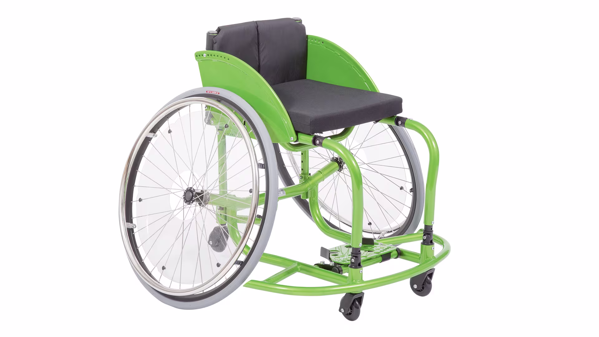 Modell Invader Pointer Sportrollstuhl von Ottobock auf weißen Hintergrund.