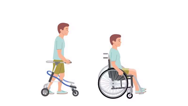 Grafische Darstellung der GMFCS-Stufe 3