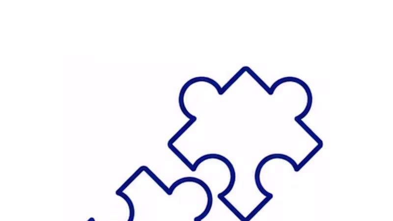 Puzzle pieces illustrating the exopulse suit for children as part of care