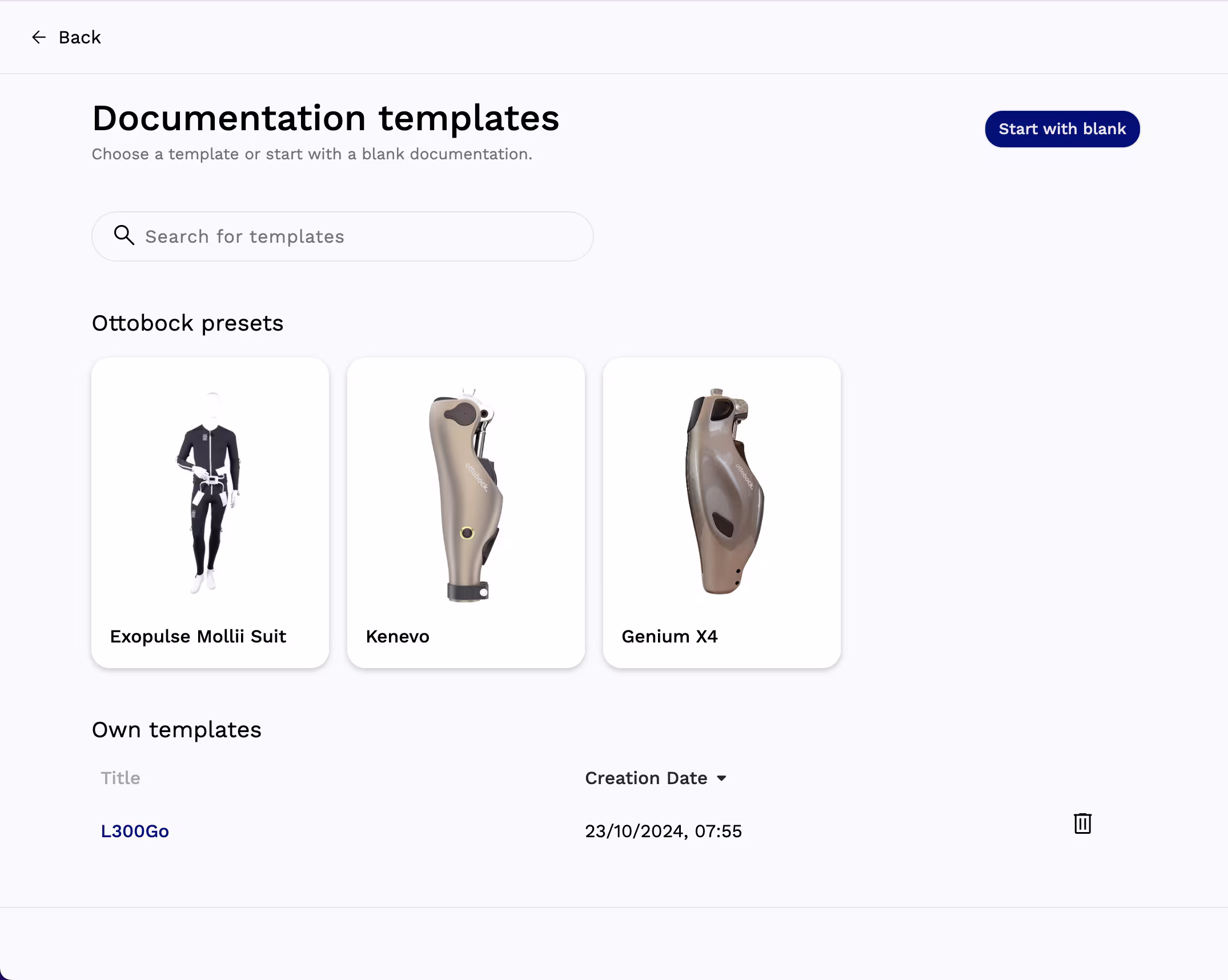 Smart documentation: documentation templates