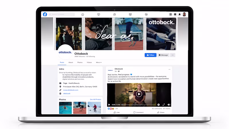 Discover Ottobock on Facebook for inspiring stories, innovative prosthetics, mobility solutions, community updates, and insights into the world of human bionics.
