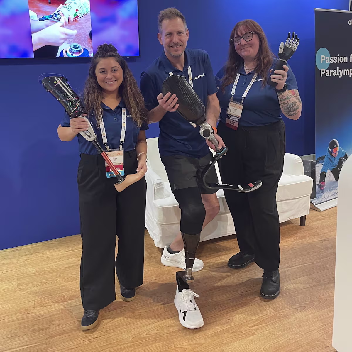 Ottobock employees, Cindy Ochoa, Mason Endres, and Jeff Waldmuller, CP at Amputee Coalition National Conference 2026
