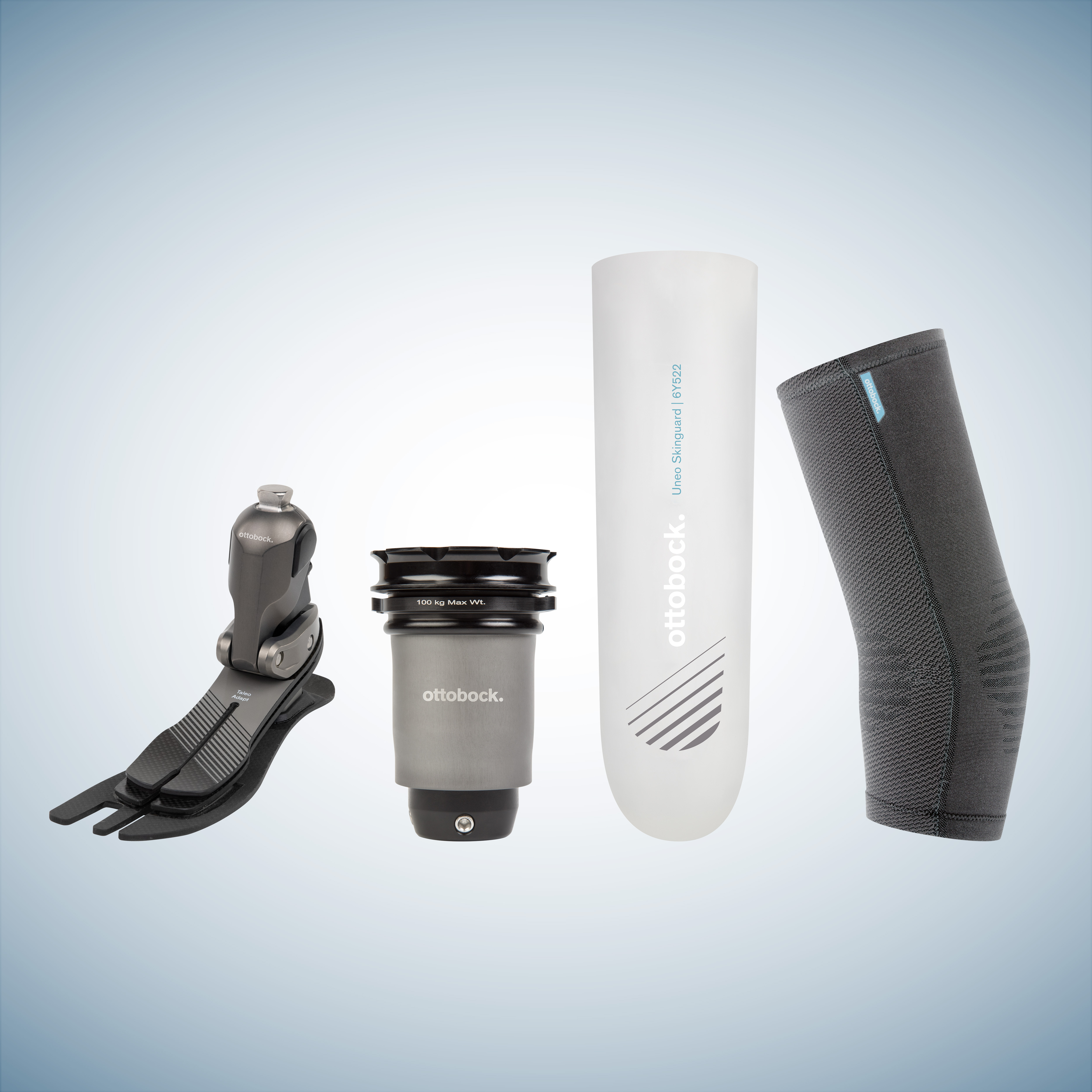 Taleo Adapt foot, Uneo Pure liner, and Harmony P4 suspension