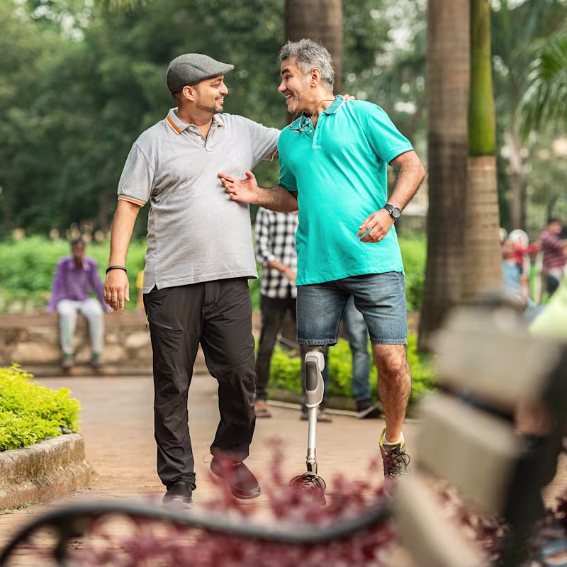 Derick spends time with his friend