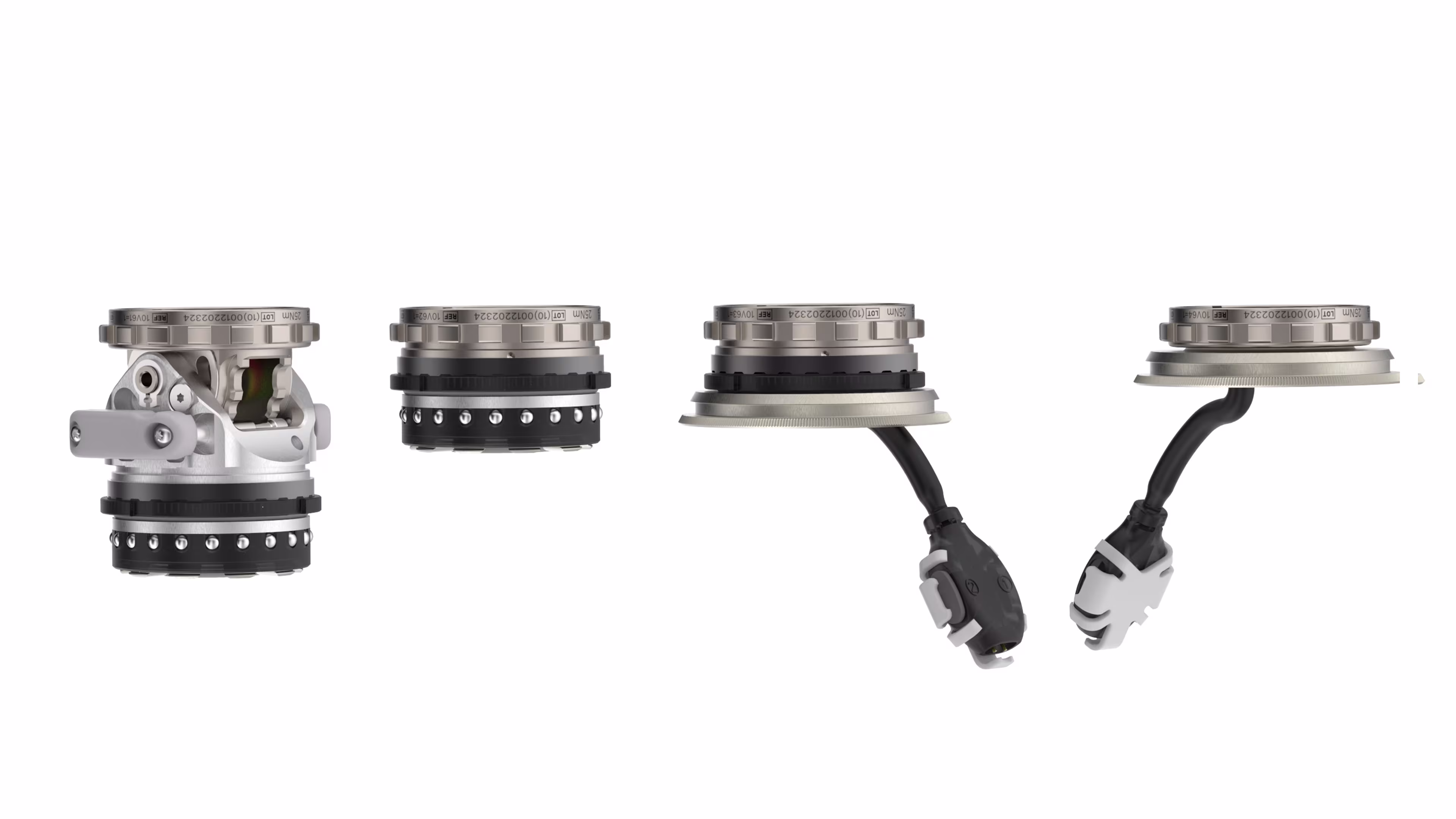 Four modular wrist optiones demonstrating its flexibility of the speedhand.