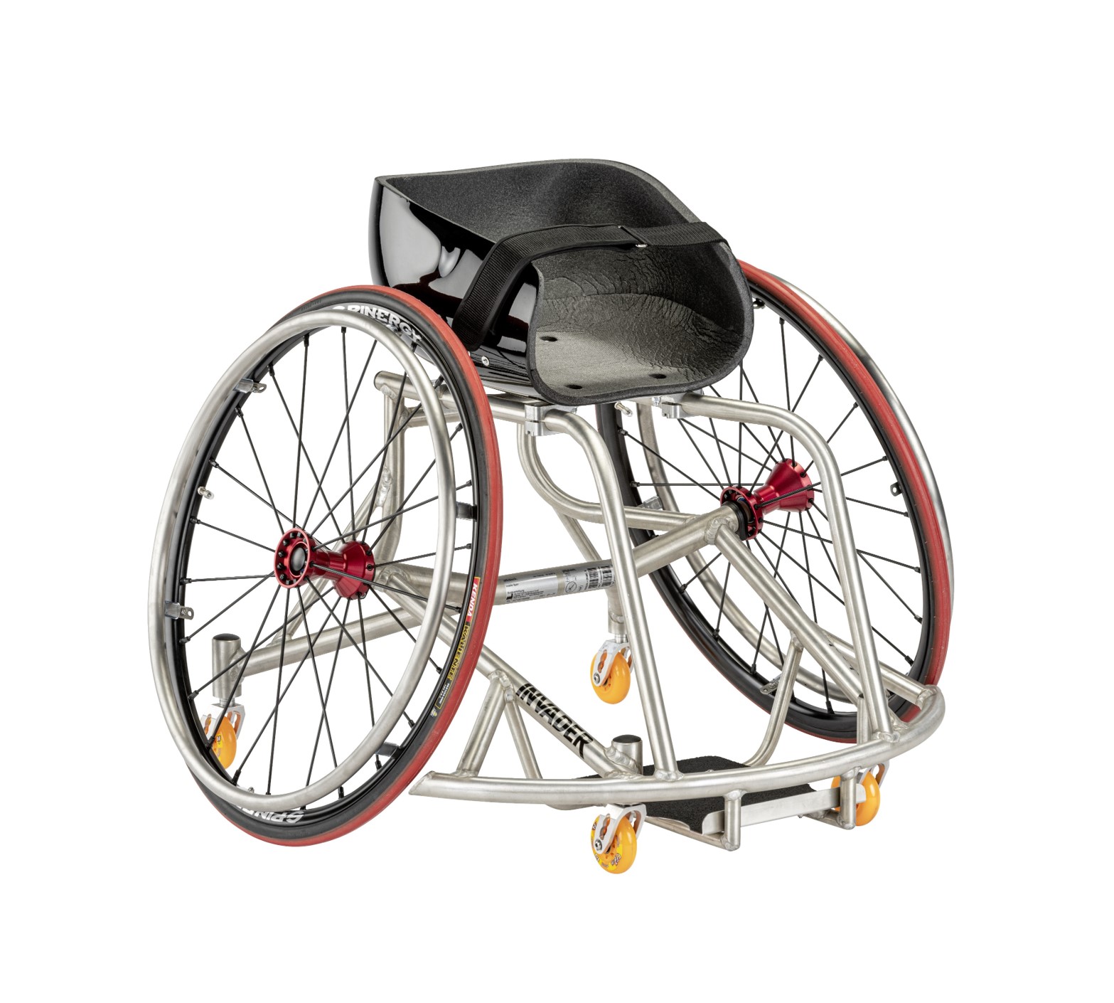 Discover the Invader Basketball wheelchair from Ottobock, featuring a seat shell and protective bar designed for high-performance sports. This extremely lightweight, stable, and durable wheelchair is perfect for athletes seeking top-level functionality and support. Discover the Invader Basketball wheelchair from Ottobock, featuring a seat shell and protective bar designed for high-performance sports. This extremely lightweight, stable, and durable wheelchair is perfect for athletes seeking top-level functionality and support.