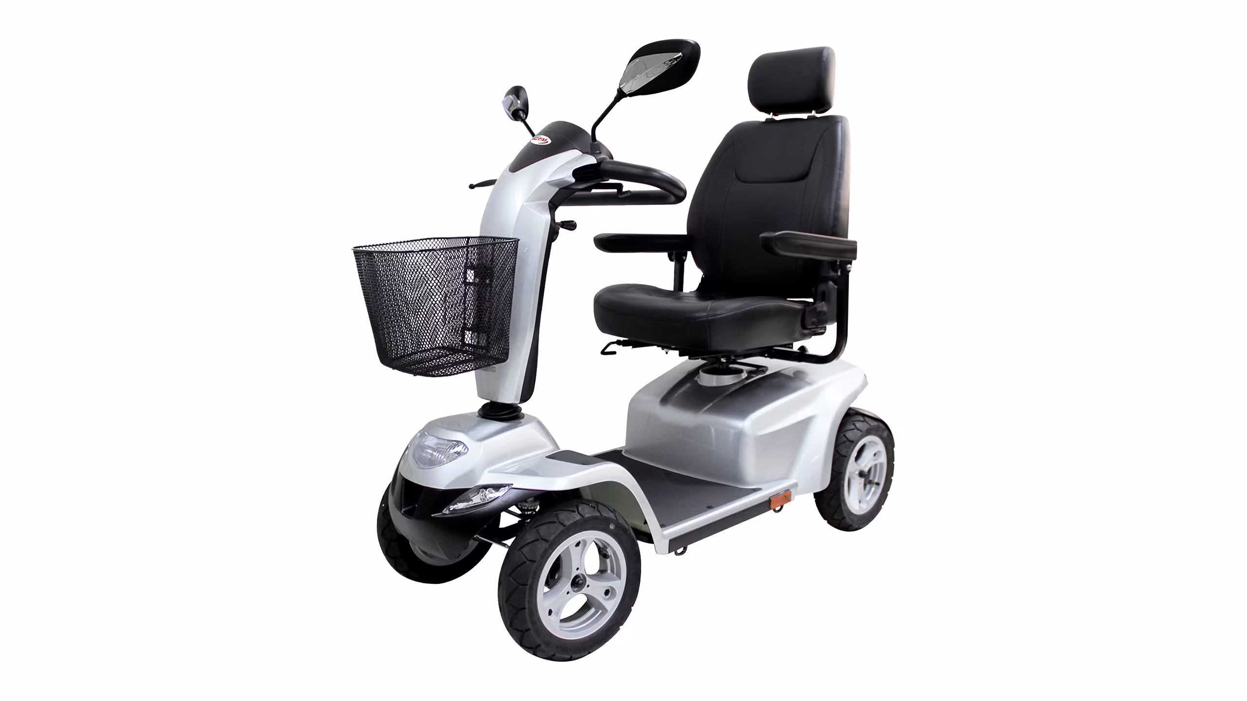 Vista laterale dello scooter elettrico Scott Big Power nella colorazione bianca