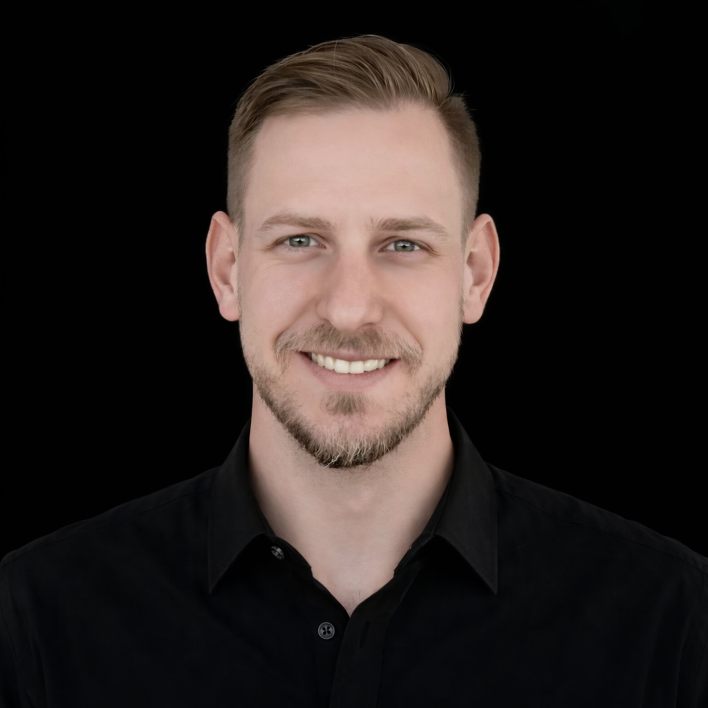 Foto profesional en la cabeza de Jeff Waldmuller, CP