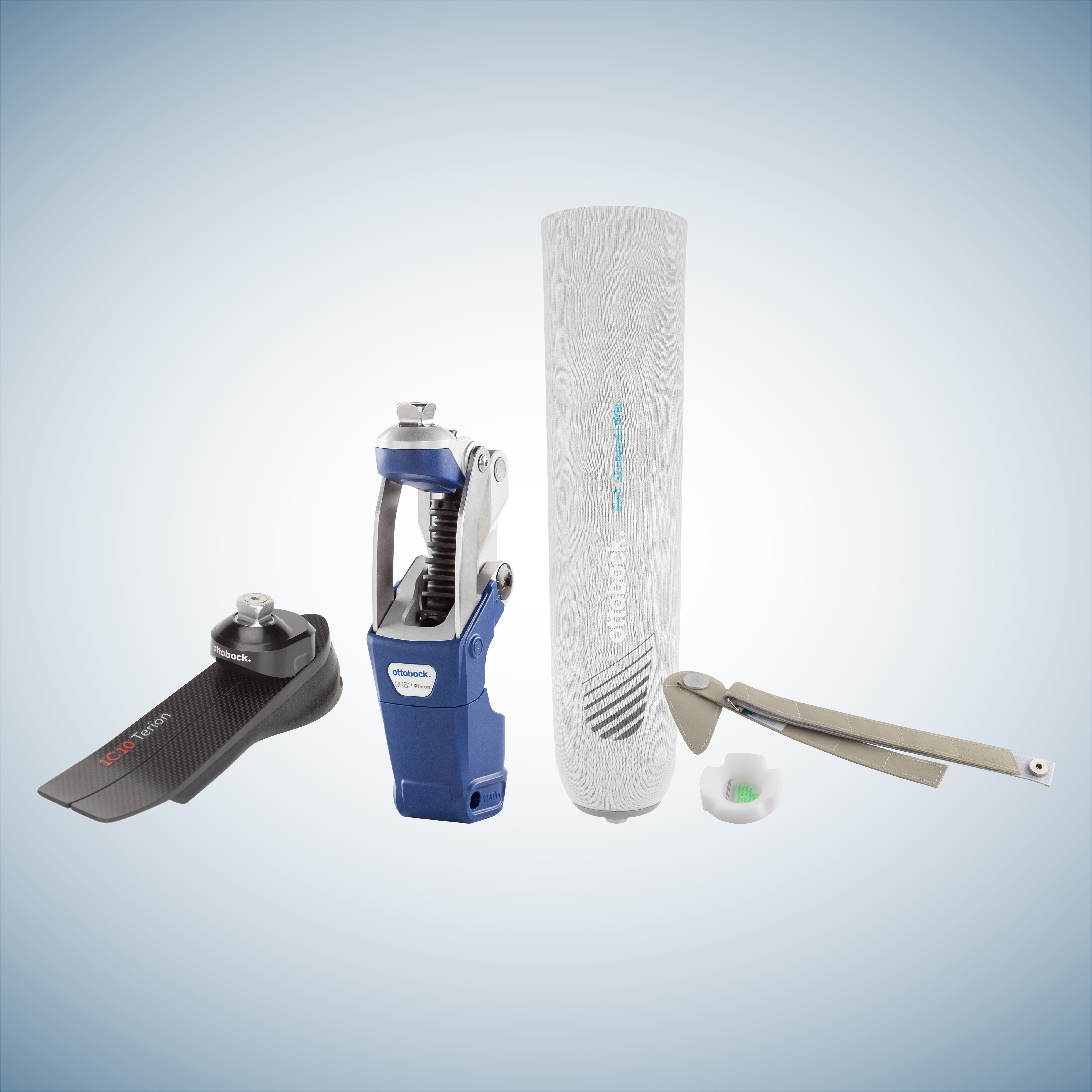 Terion foot, Pheon knee, and Skeo Skinguard liner