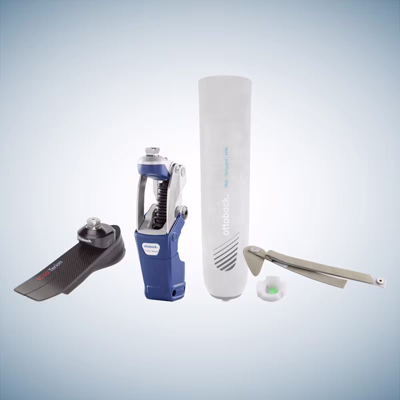 Terion foot, Pheon knee, and Skeo Skinguard liner