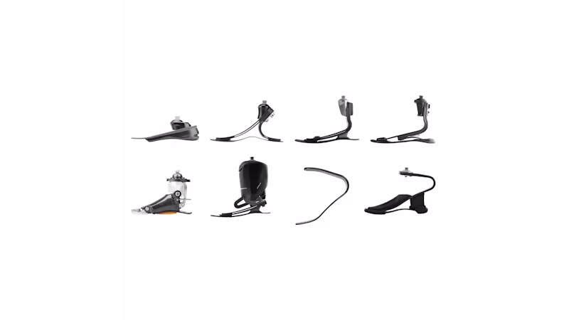 The side profile of the Taleo Prosthetic Feet Family product line