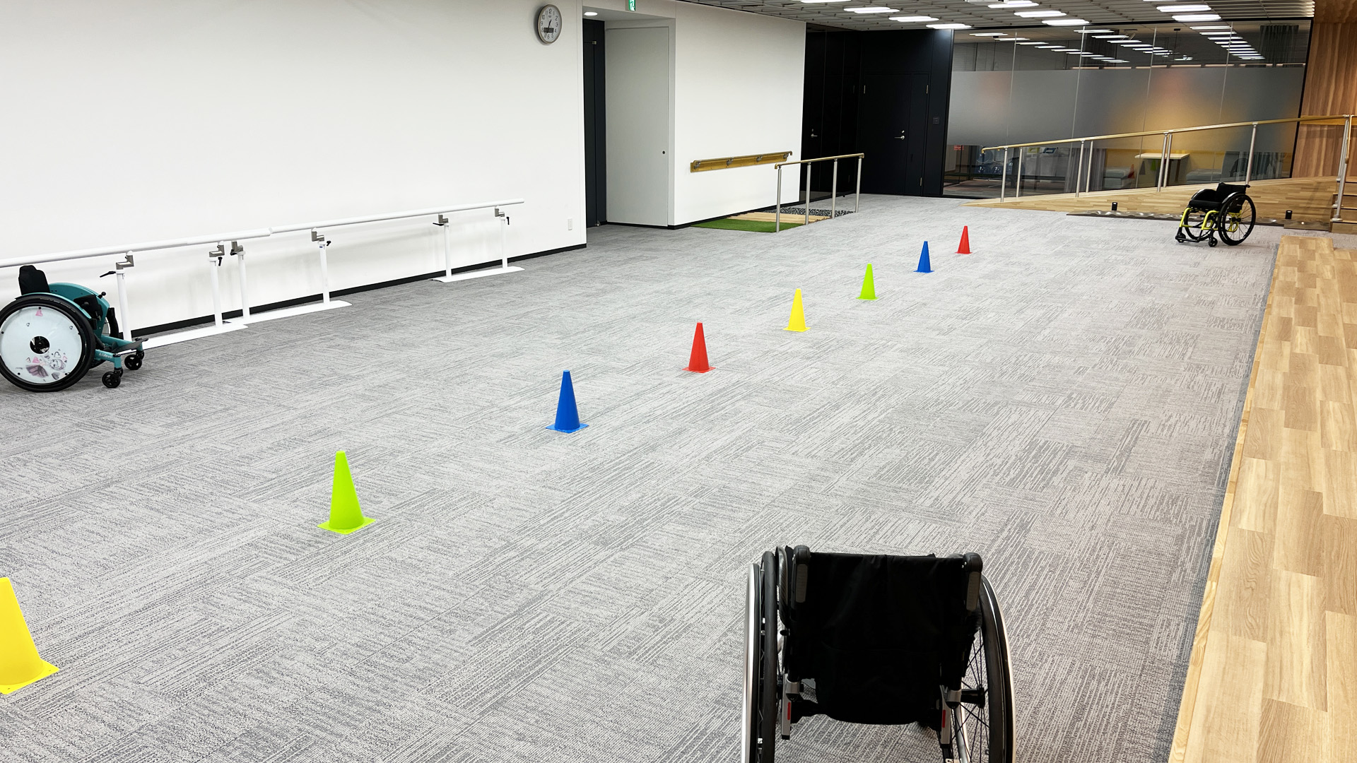 広い試走スペース