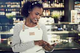 Ondernemer - Cafe - Ipad - schort