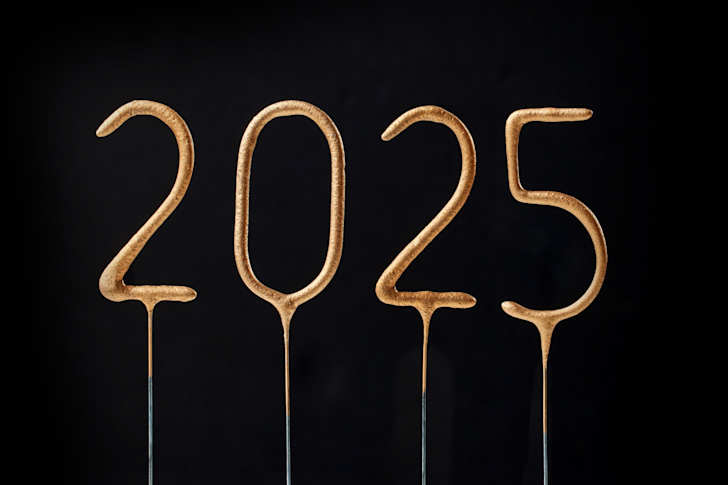 2025 gouden sterretjesvuurwerk