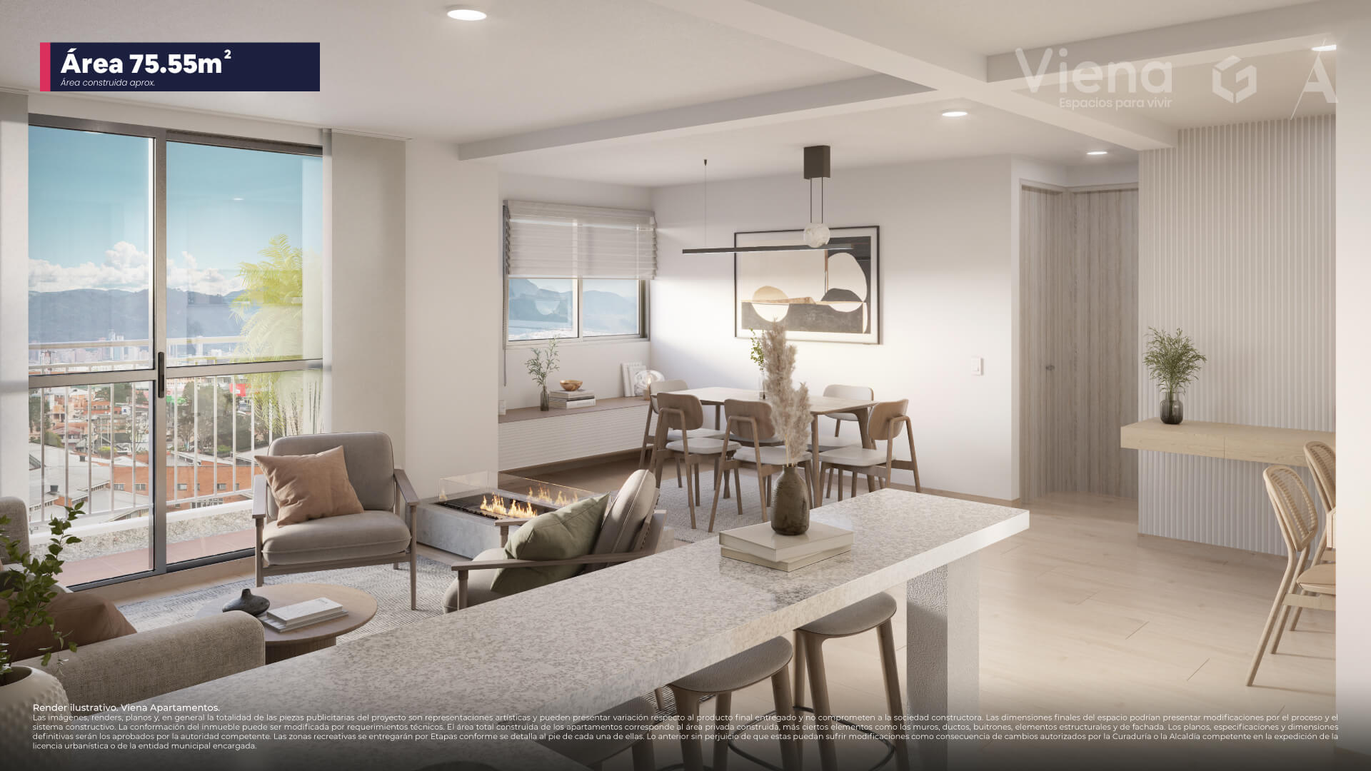 Render Viena apto 75m2