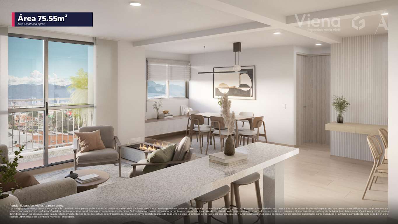 Render Viena apto 75m2