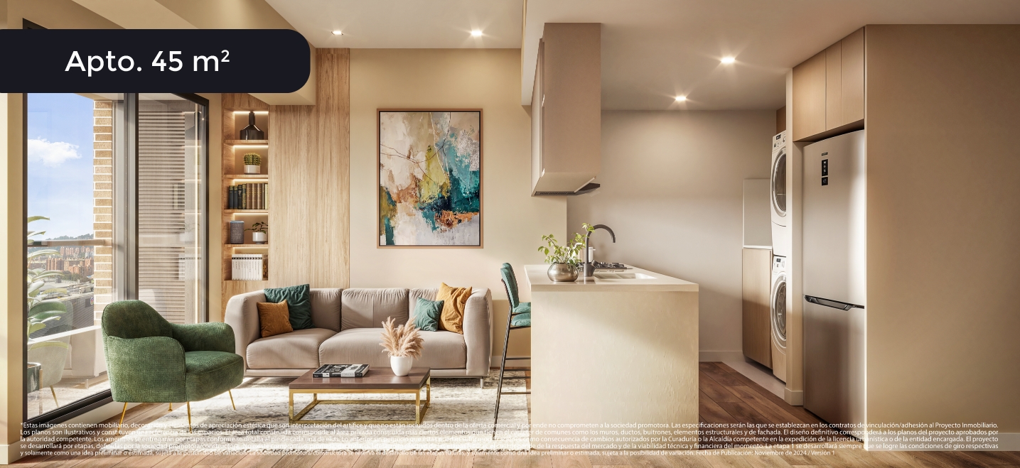 ColinaLiving Apto45 Corte Baja