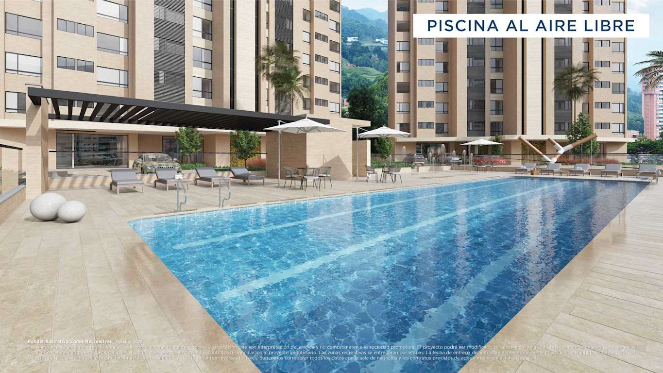 almendros de la calera Medellín piscina