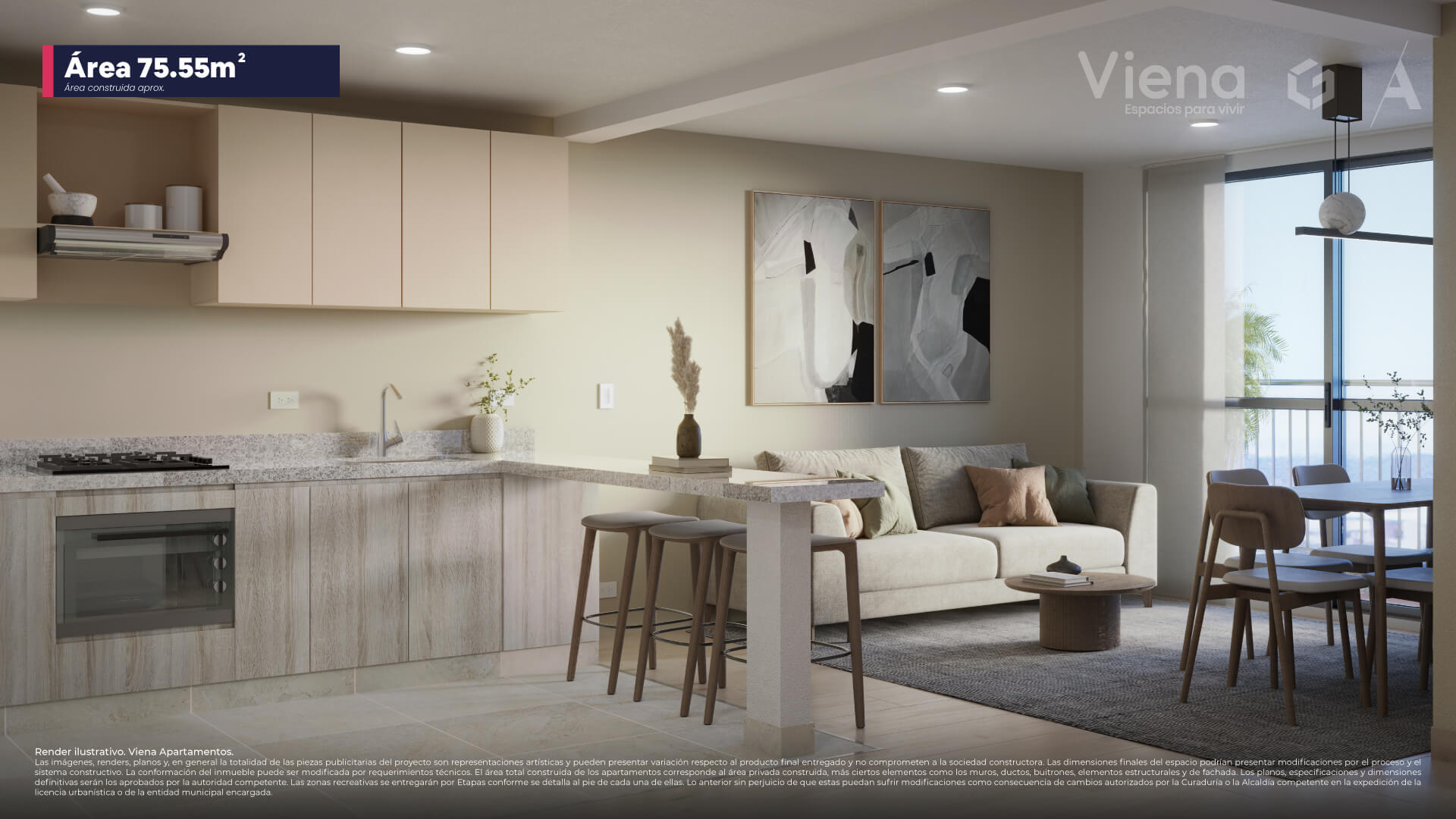 Render Viena apto 75m2