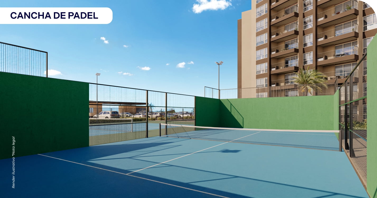 render llano kristal cancha padel