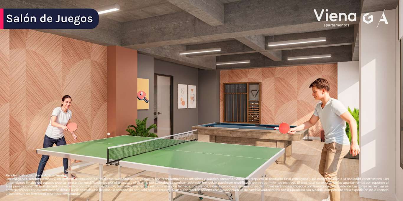 Render Viena Salón de juegos