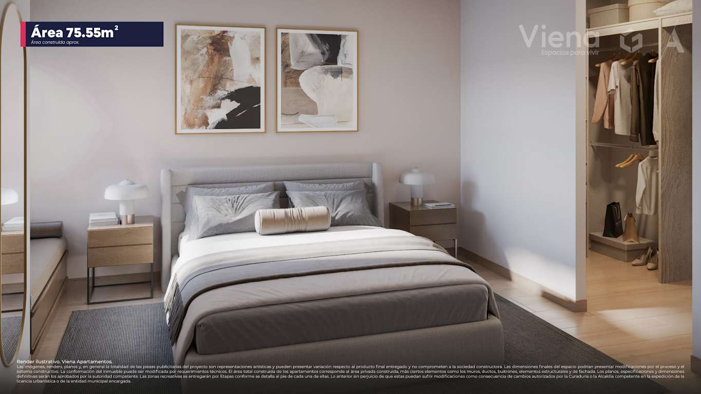 Render Viena apto 75m2