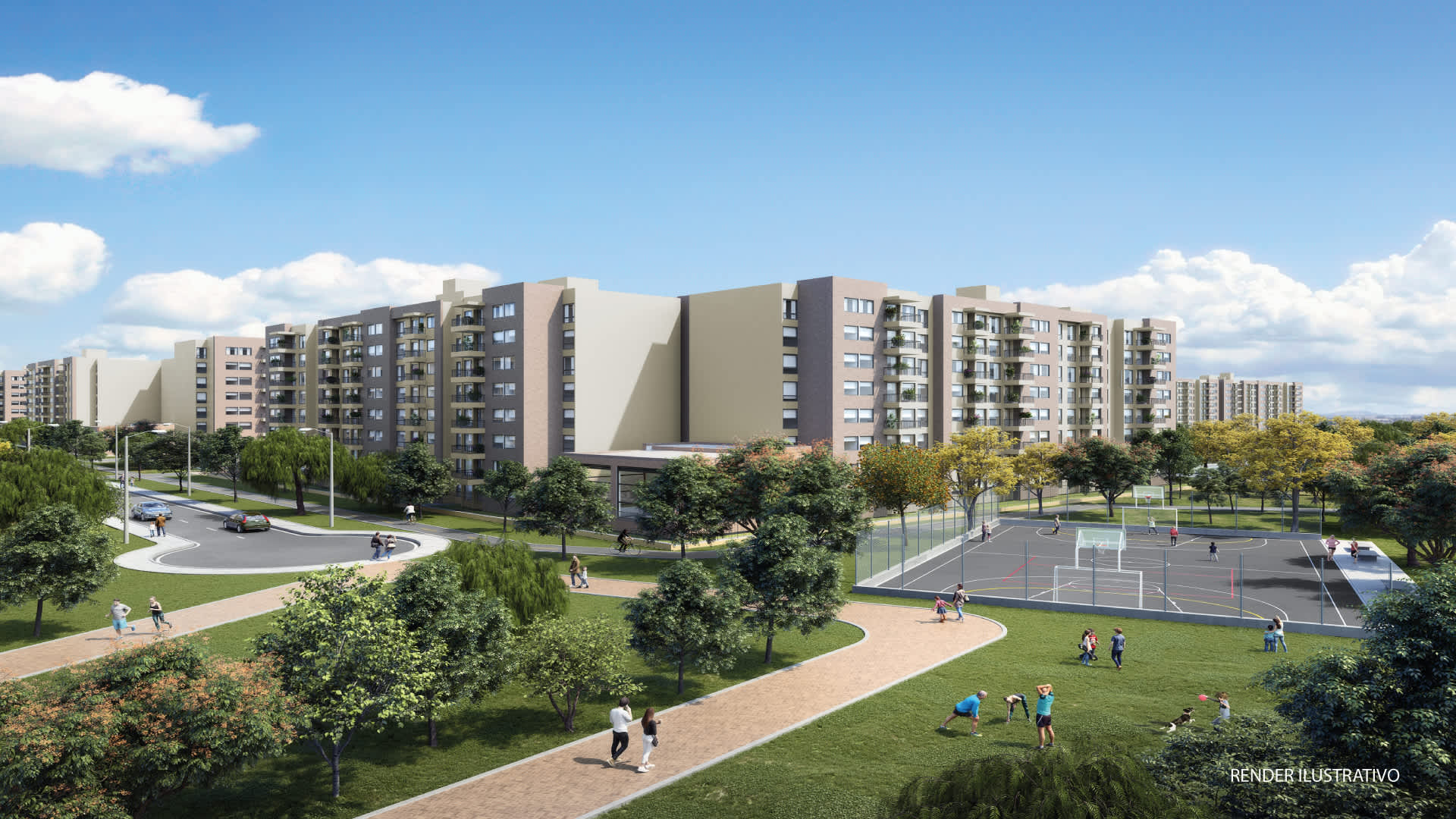 GIRASOLES RENDER FACHADAEXTERIOR