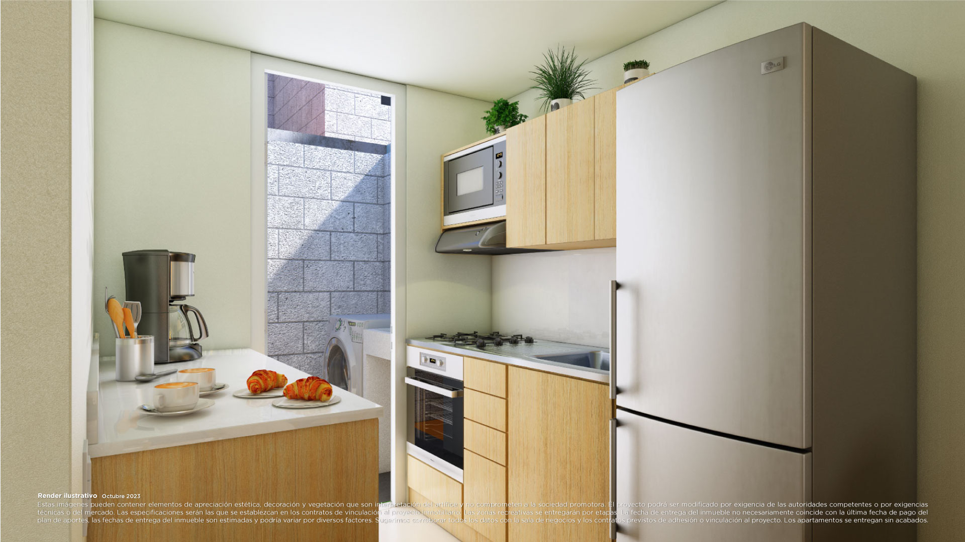 Guayacanes Casas Render Cocina