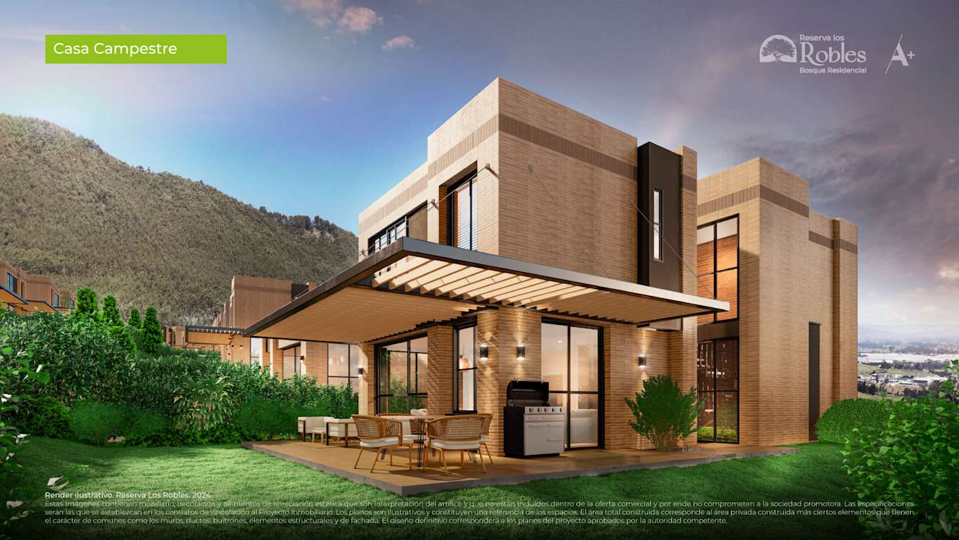 Reserva los Robles-Foto real- Casa campestre