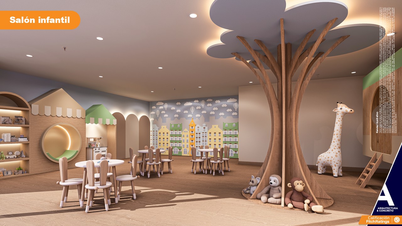 render salon infantil veranova park ayc