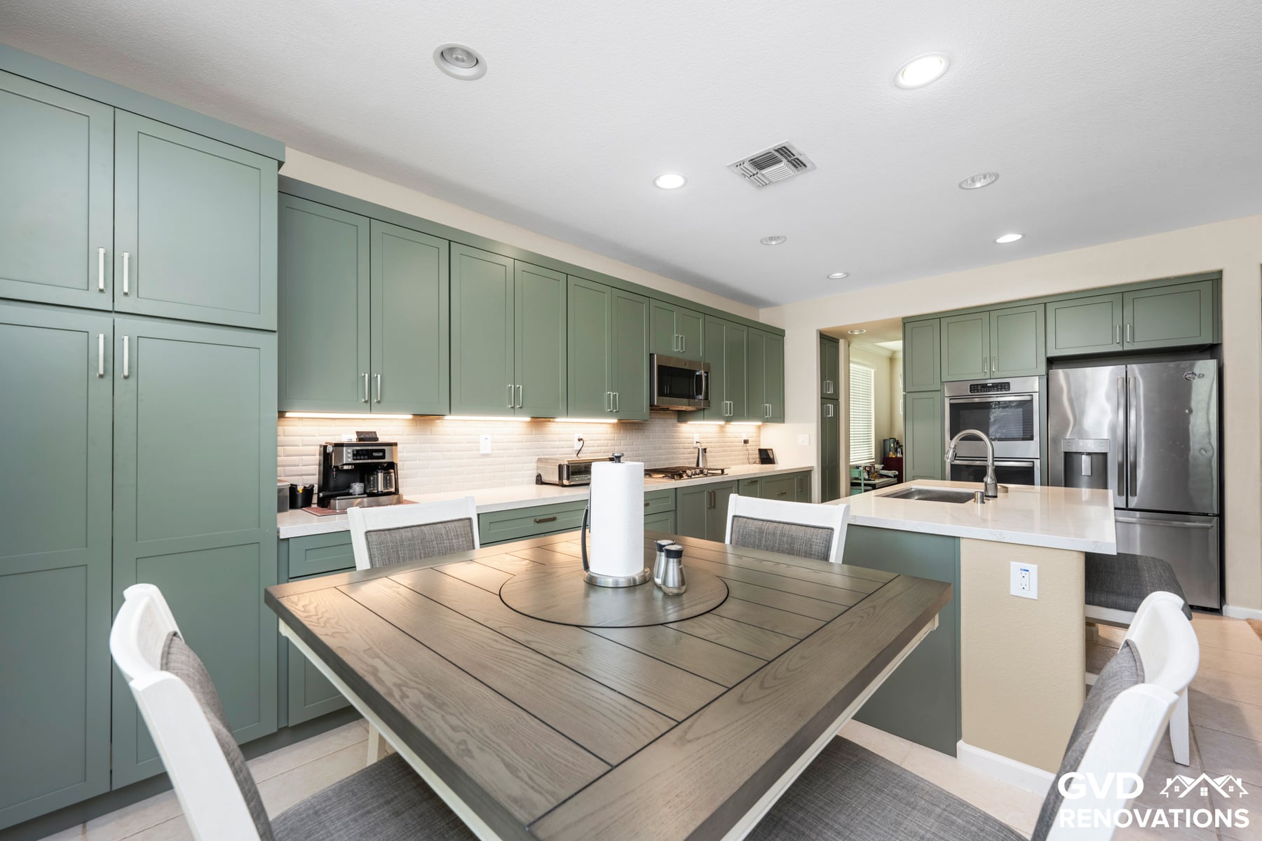 Custom Kitchen Remodel With Built-In Bar