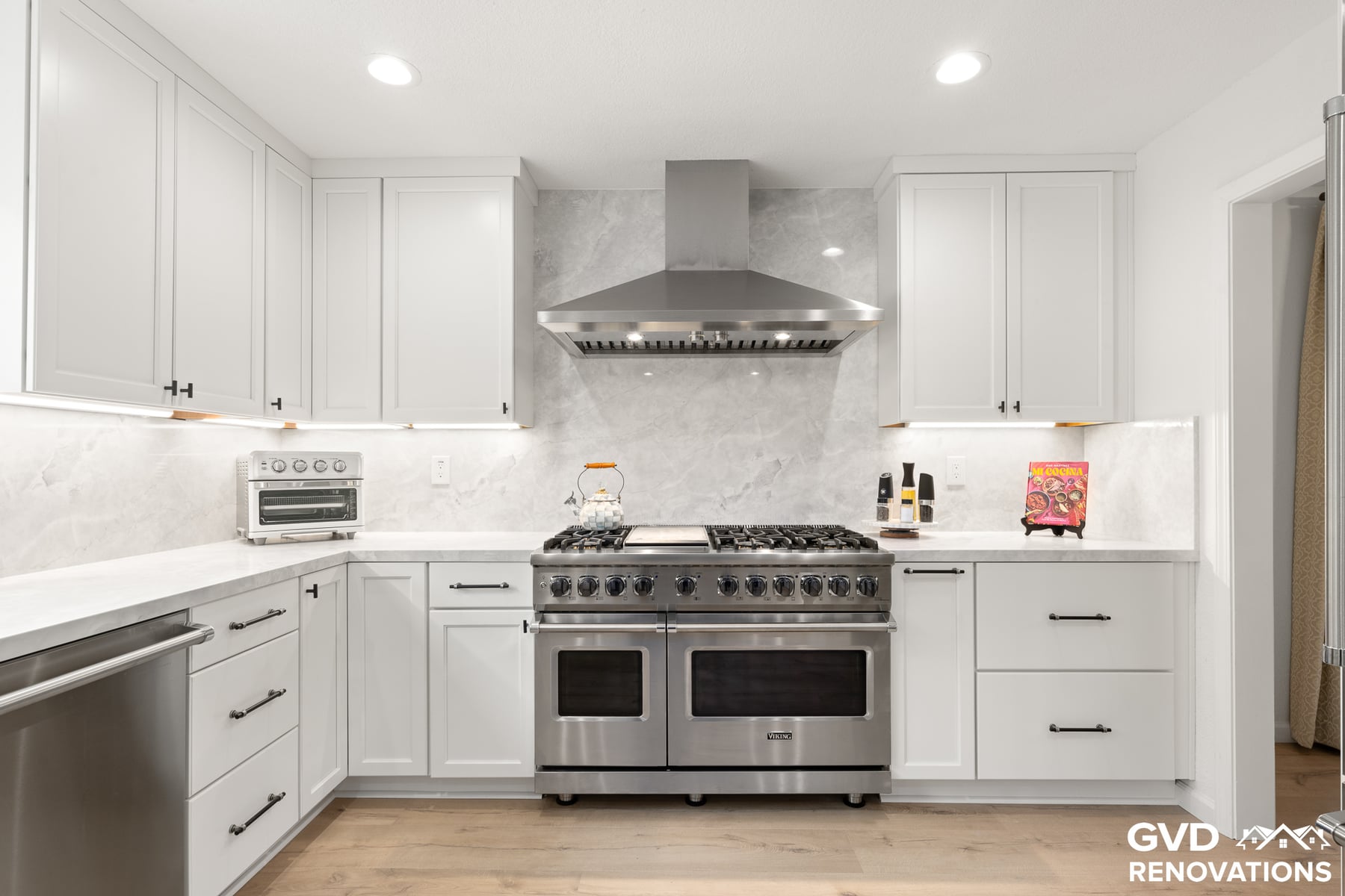 Open-Concept Kitchen Remodel with Custom Wine Cellar