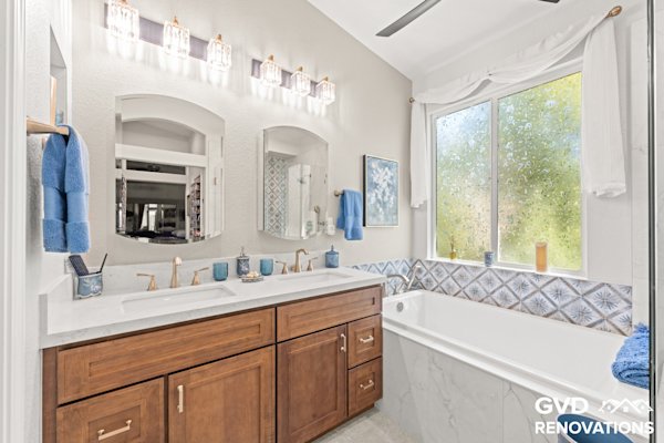 Full Bathroom Remodel with Soaking Tub & Glass Shower