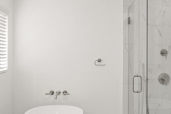 Guest & Master Bathroom Remodel with Spa-Style Upgrades — completed GVD siding project near Davis, CA
