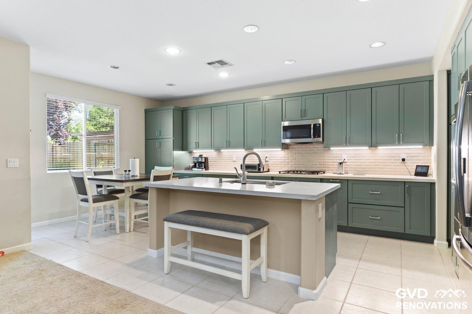 Custom Kitchen Remodel With Built-In Bar