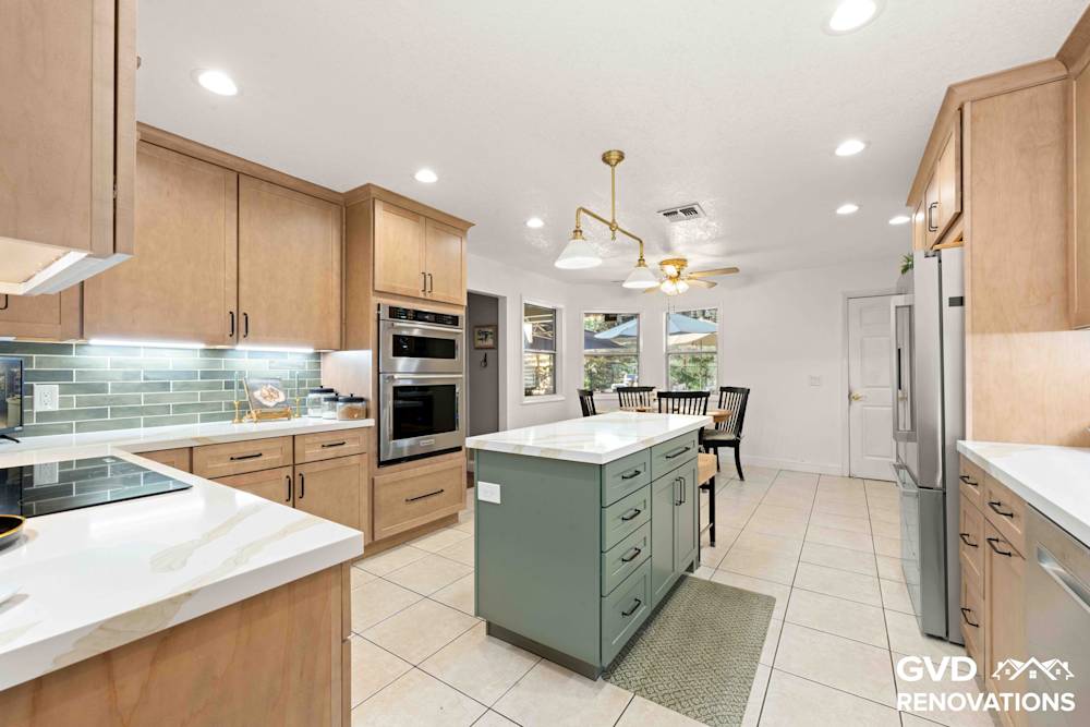 Open-Concept Kitchen Remodel with Custom Island in Rescue
