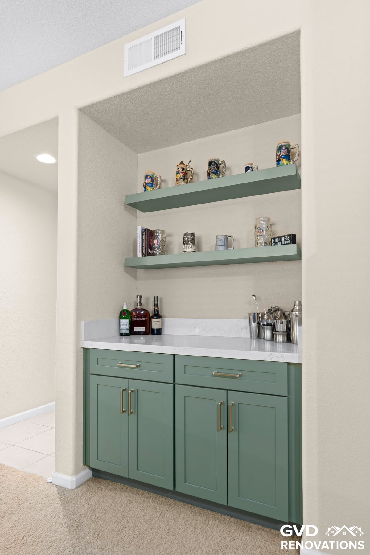 Custom Kitchen Remodel With Built-In Bar