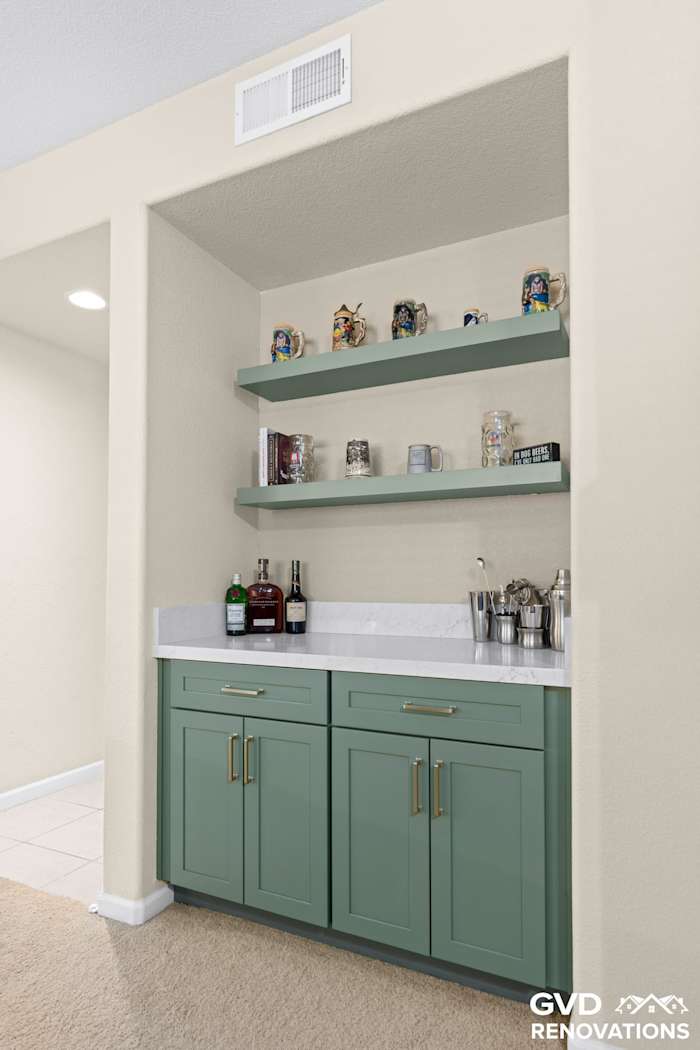 Custom Kitchen Remodel With Built-In Bar