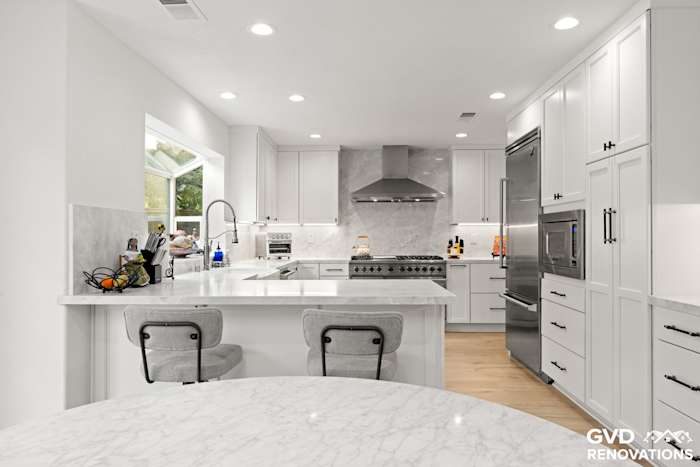 Open-Concept Kitchen Remodel with Custom Wine Cellar